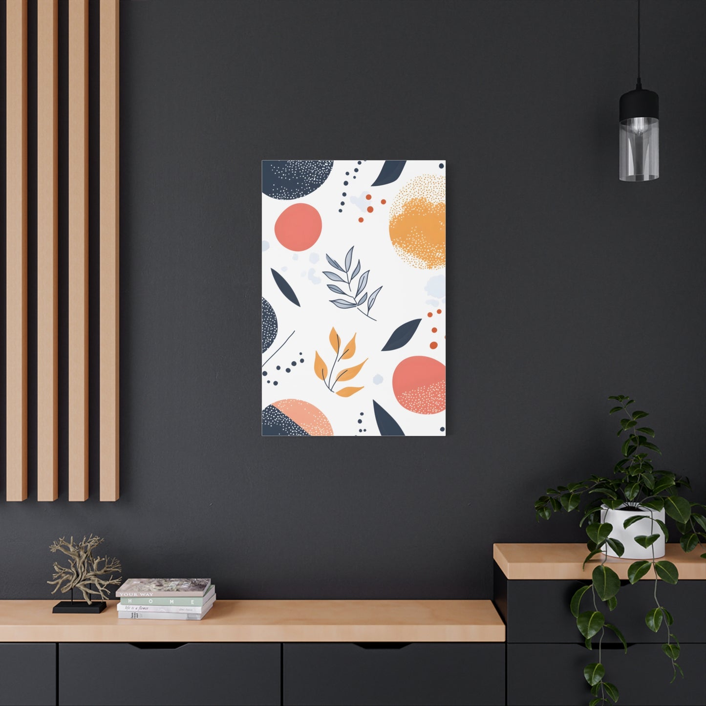 Abstract Botanical Canvas Print – Modern Floral Wall Art