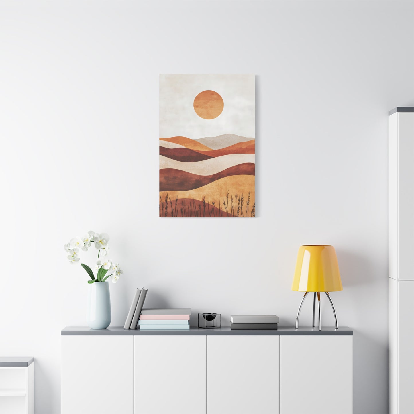 Boho Landscape Canvas Wall Art, Modern Home Decor