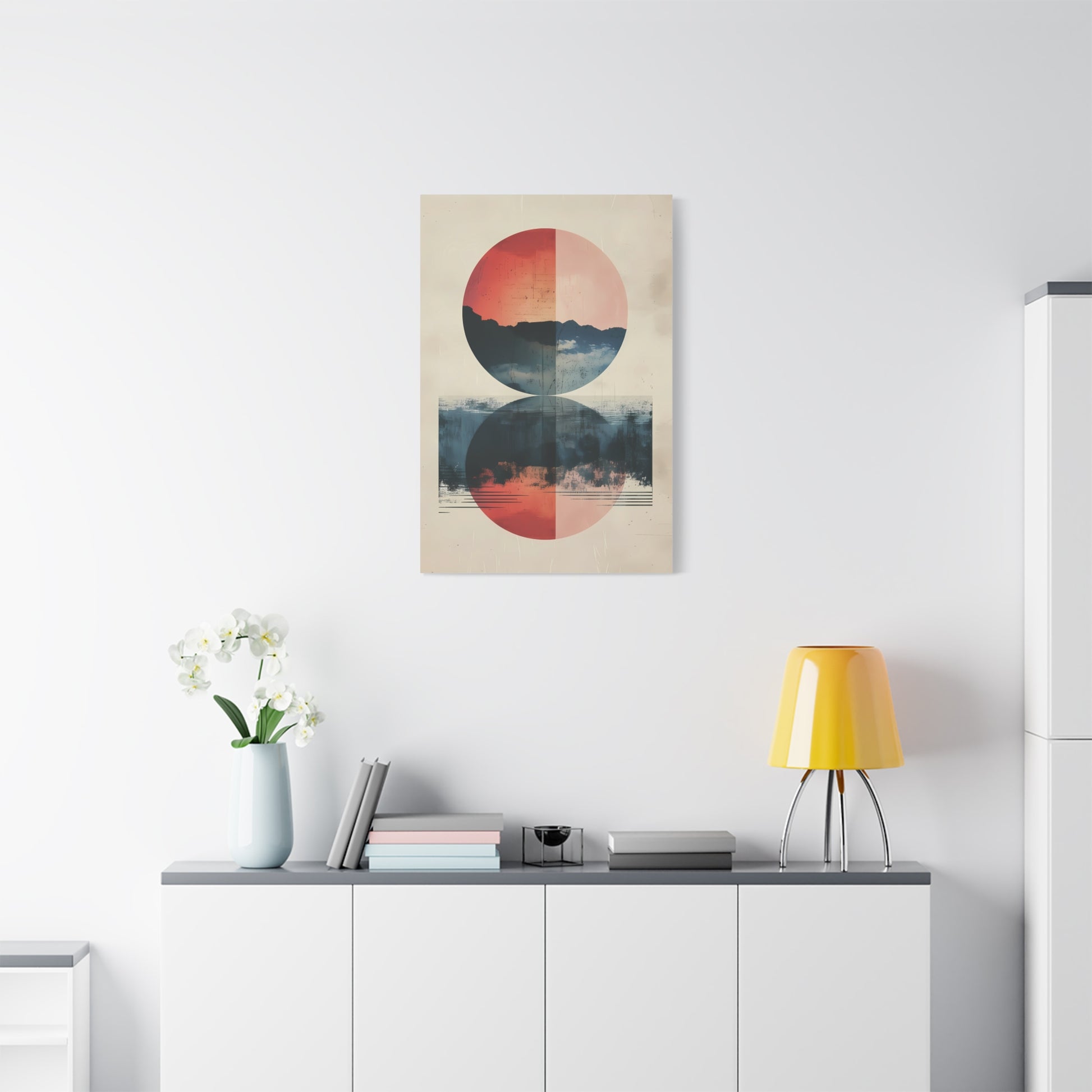 Abstract Sunset Reflection Matte Canvas Wall Art