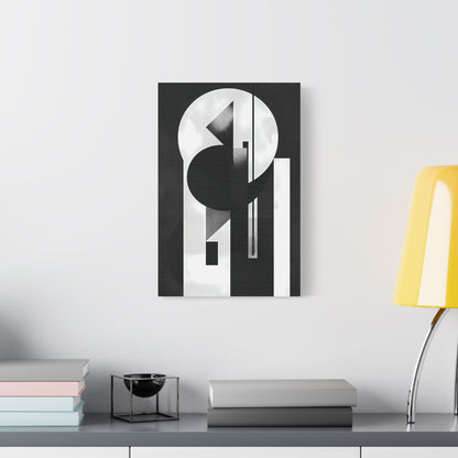 Geometric Symphony — Black & White Modern Poster