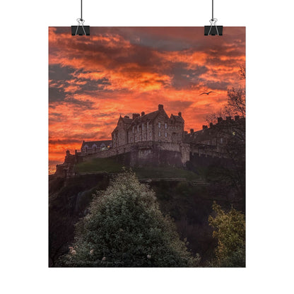 Edinburgh Castle at Sunset Fine Art Print by Photographer Fergus King