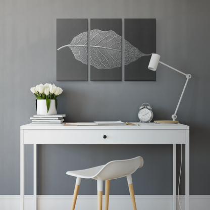 Simple 3 Pieces Leaf Art Canvas