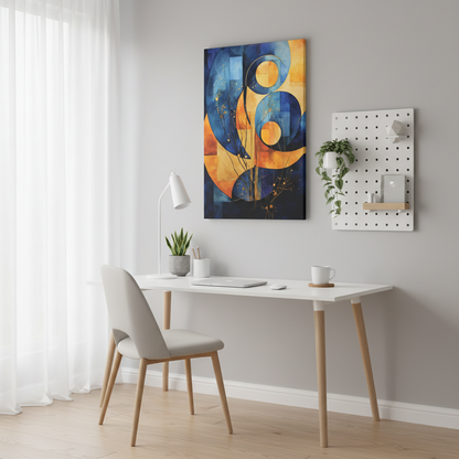 Abstract Geometric Canvas Art, Modern Wall Decor,