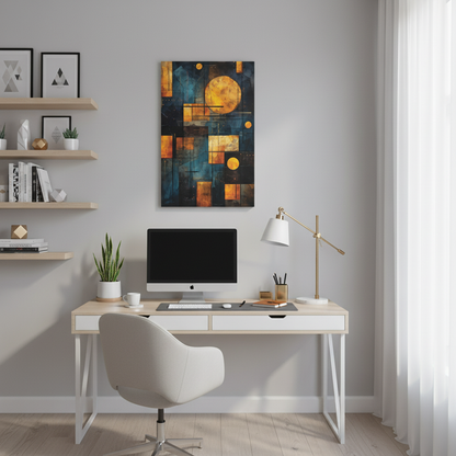Abstract Geometric Wall Art Canvas Print, Modern Home Decor