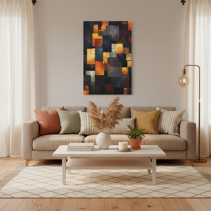 Abstract Matte Canvas Wall Art, Modern Decor for Home