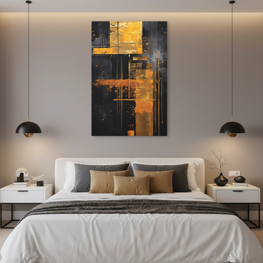 Abstract Modern Canvas Art Piece, Wall Decor