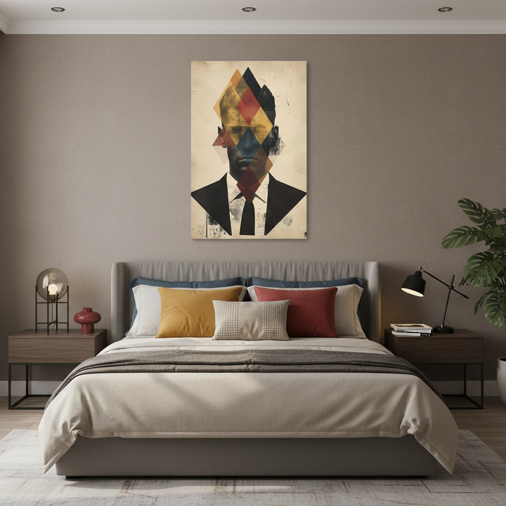 Abstract Portrait Canvas Art, Modern Wall Decor