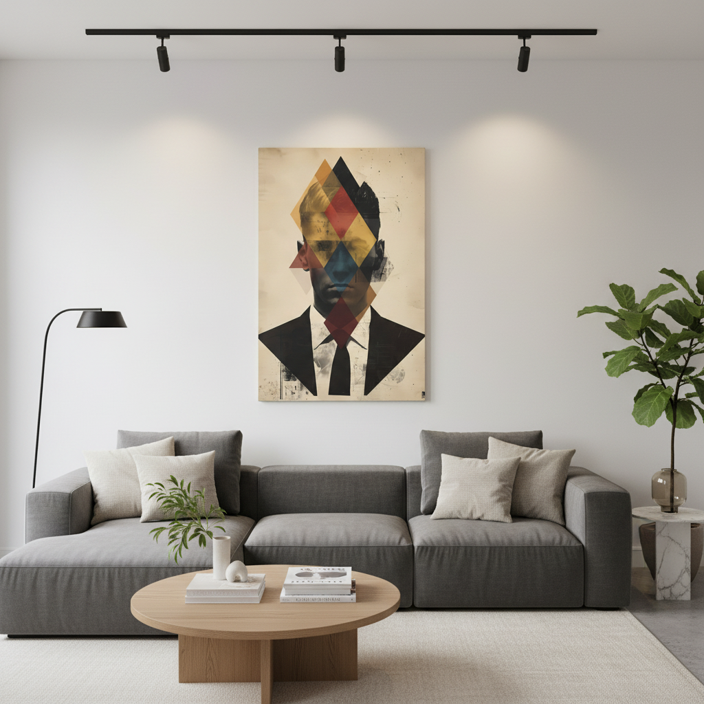 Abstract Portrait Canvas Art, Modern Wall Decor