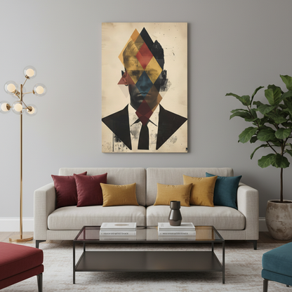 Abstract Portrait Canvas Art, Modern Wall Decor