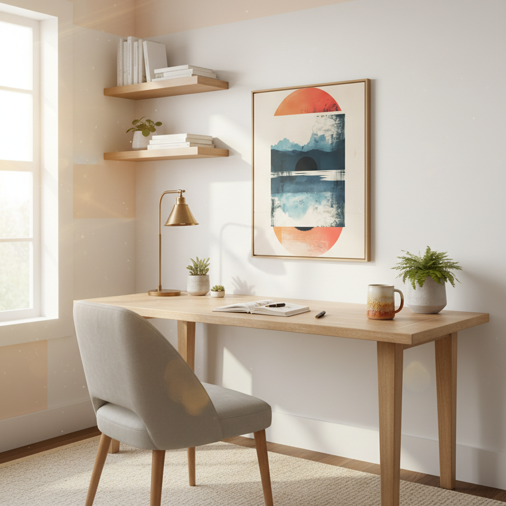 Abstract Sunrise Landscape Matte Canvas Print