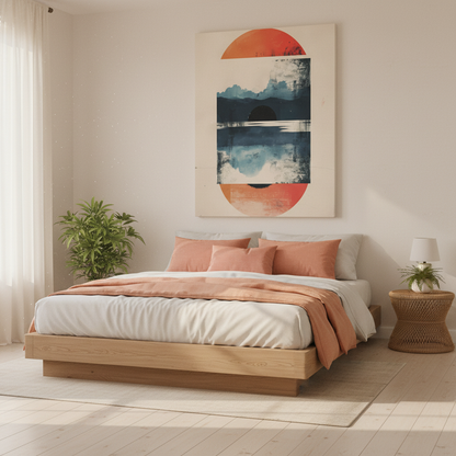 Abstract Sunrise Landscape Matte Canvas Print