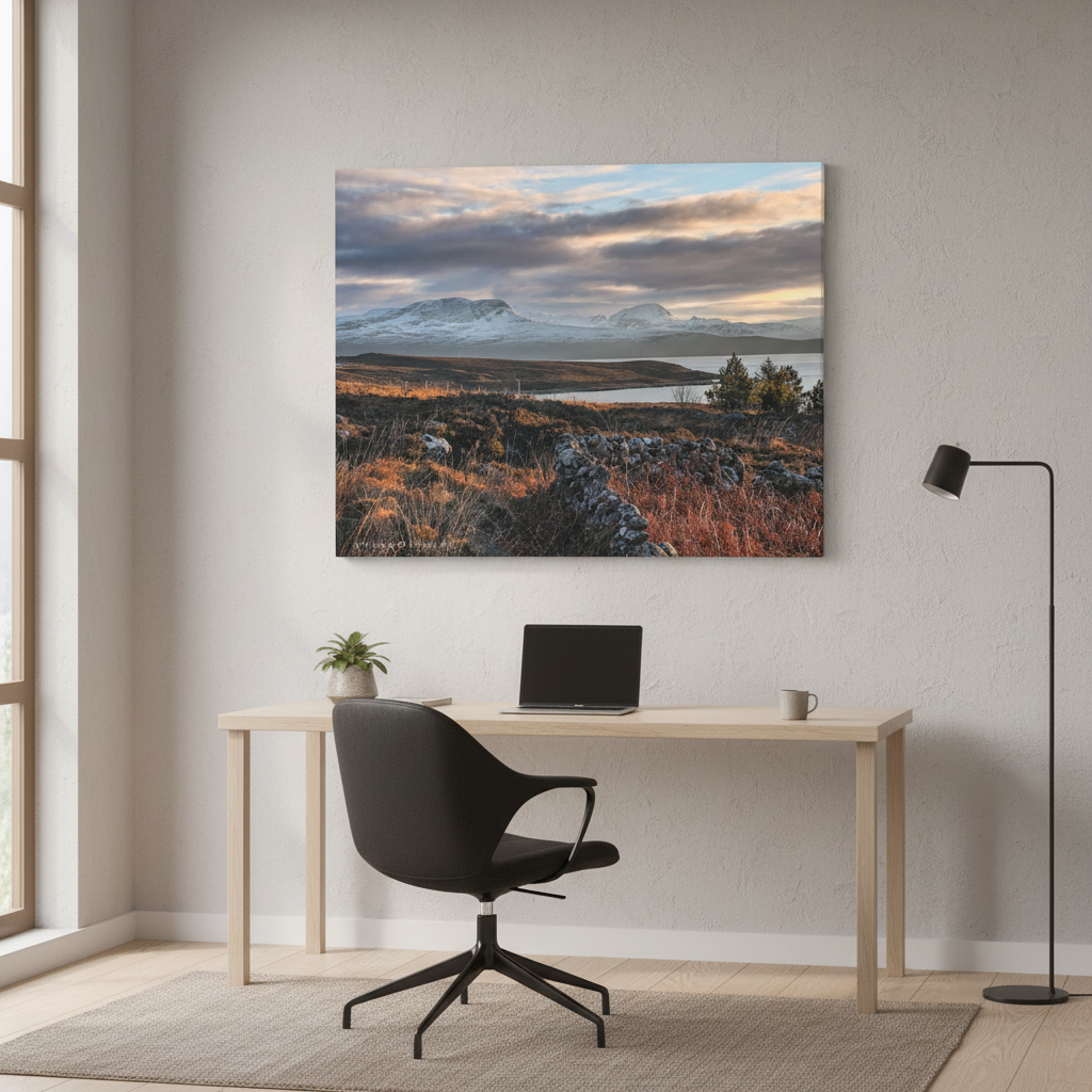 Achiltibuie Canvas Print – Scottish Highlands Wall Art by Photographer Fergus King