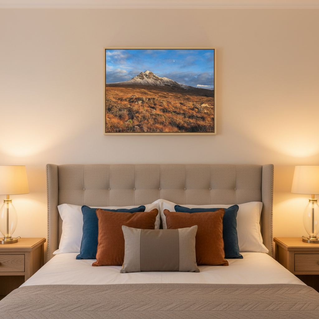 Achiltibuie Sunset Canvas Print – By Photographer Fergus King | Scottish Highlands Coastal & Mountain Wall Art