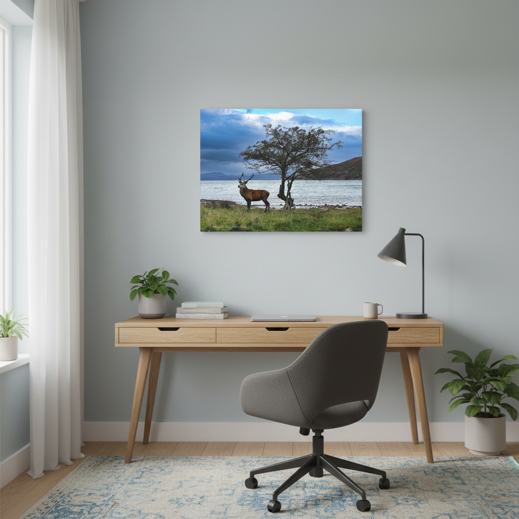 Applecross Stag Canvas Print – By Photographer Fergus King