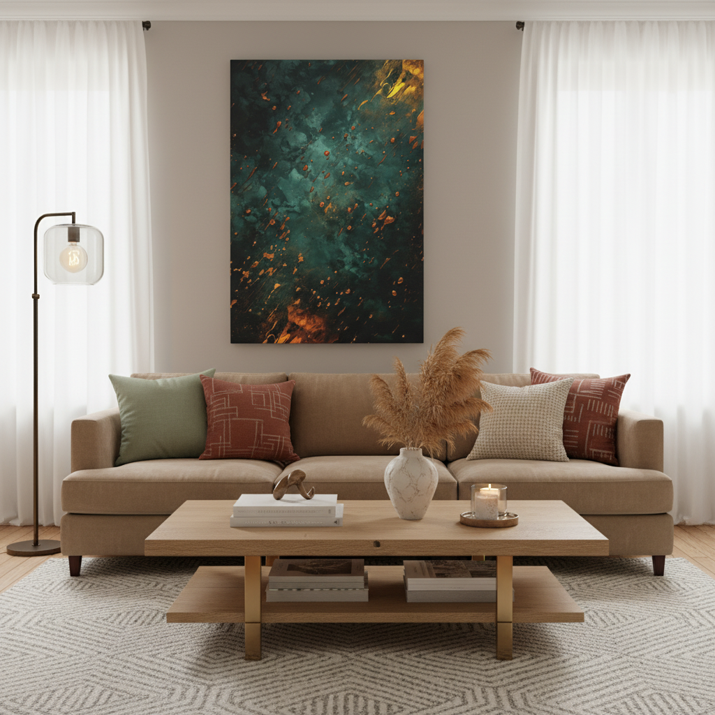 Artistic Matte Canvas Wall Art, Abstract Home Decor