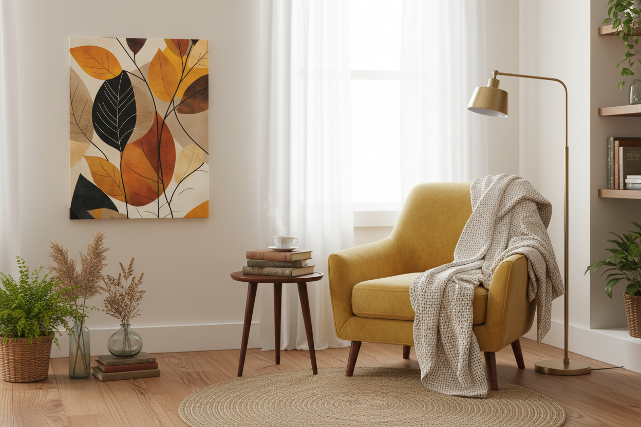 Autumn Leaves Canvas Wall Art — Matte Stretched Nature Print