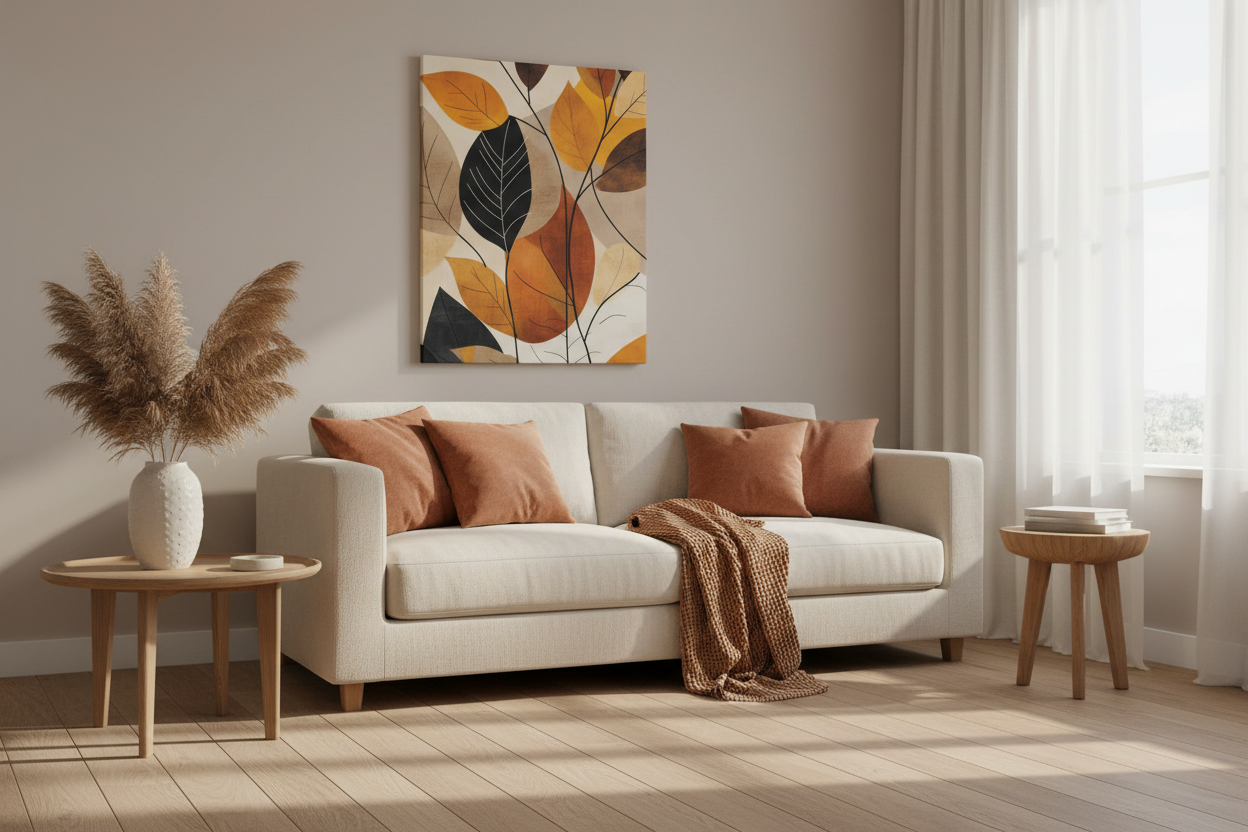 Autumn Leaves Canvas Wall Art — Matte Stretched Nature Print