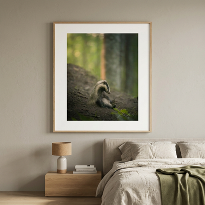 Exhausted Badger Cub Fine Art Print | By Photographer Lukas Andersen