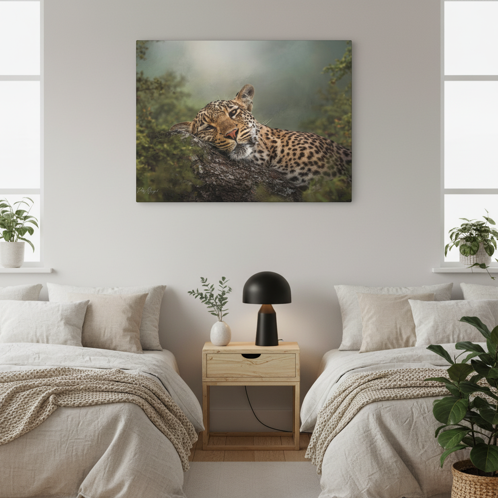 Resting Shadows – Sleepy Leopard on Tree by Photographer Patsy Weingart