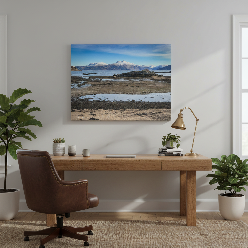 Ben Sgritheall Canvas Print – By Photographer Fergus King | Scottish Highlands Coastal Wall Art