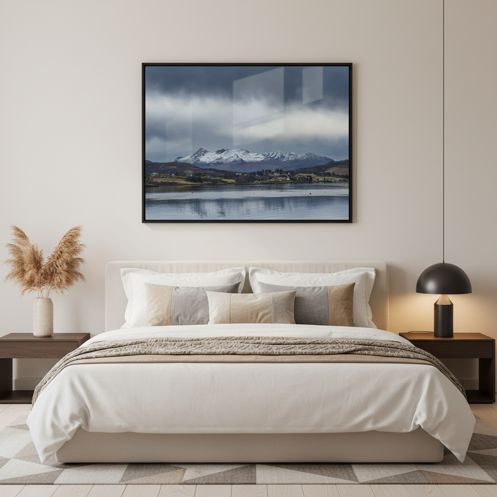 The Cuillins Canvas Print – By Photographer Fergus King l Scottish Highlands Seascape Wall Art