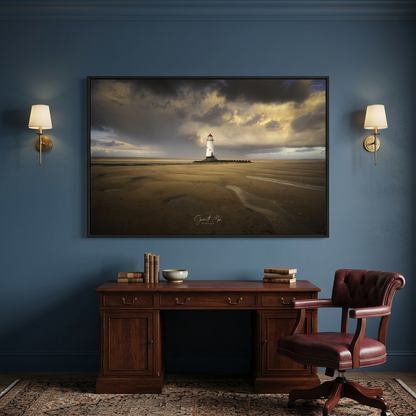 Talacre Lighthouse Across the Sands By Photographer Gareth Mon Jones