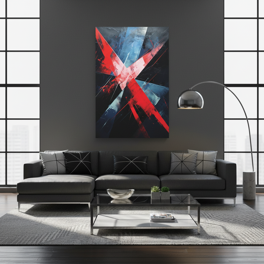 Blade Cross — Futuristic Abstract Art