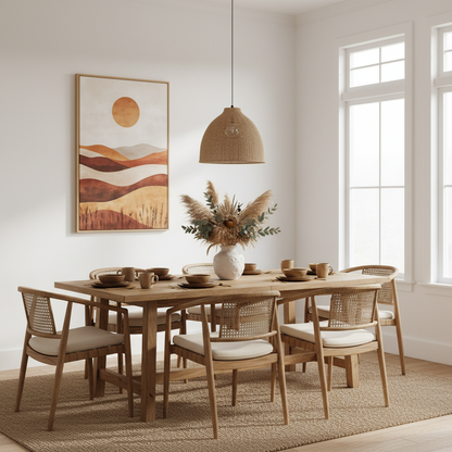 Boho Landscape Canvas Wall Art, Modern Home Decor