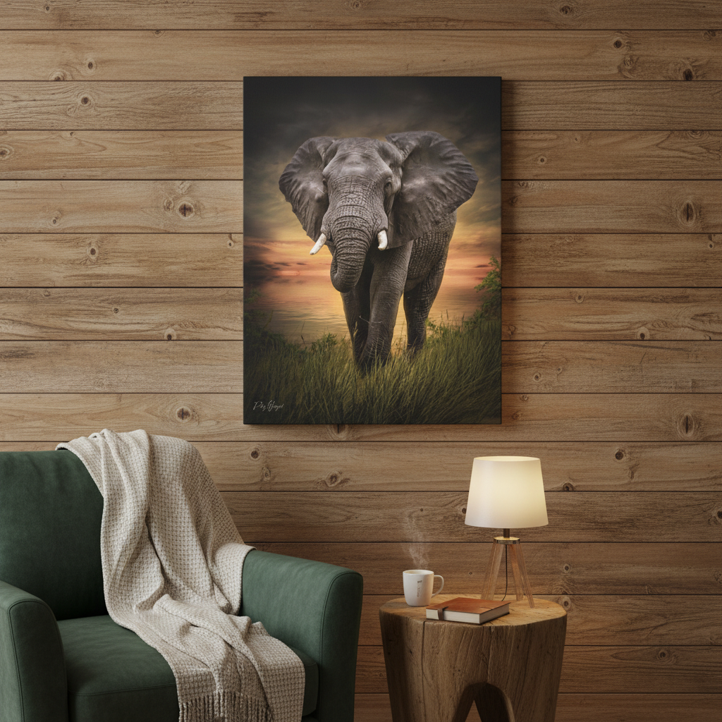 Majestic Elephant at the Water’s Edge – By Photographer Patsy Weingart