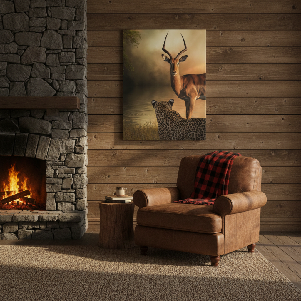 Leopard and Kudu at Dusk – By Photographer Patsy Weingart