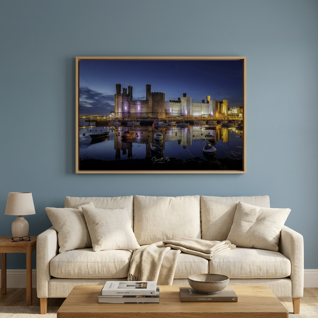 Caernarfon Castle in April by Photographer Gareth Mon Jones