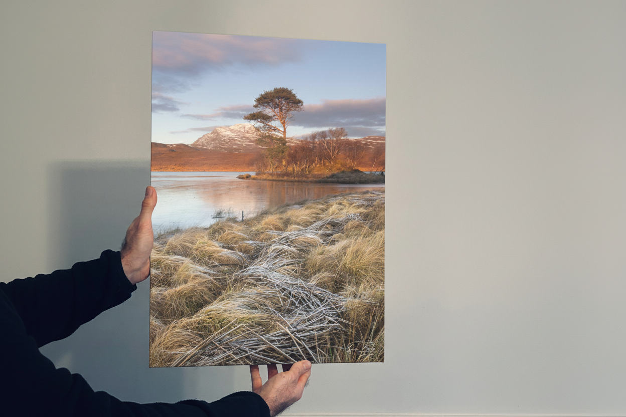 Canvas with Winter Light Over Assynt