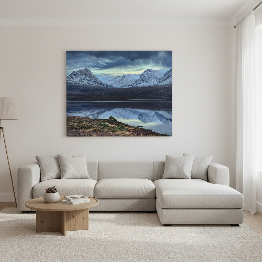 Coigach Canvas Print – Scottish Highlands Wall Art by Photographer Fergus King