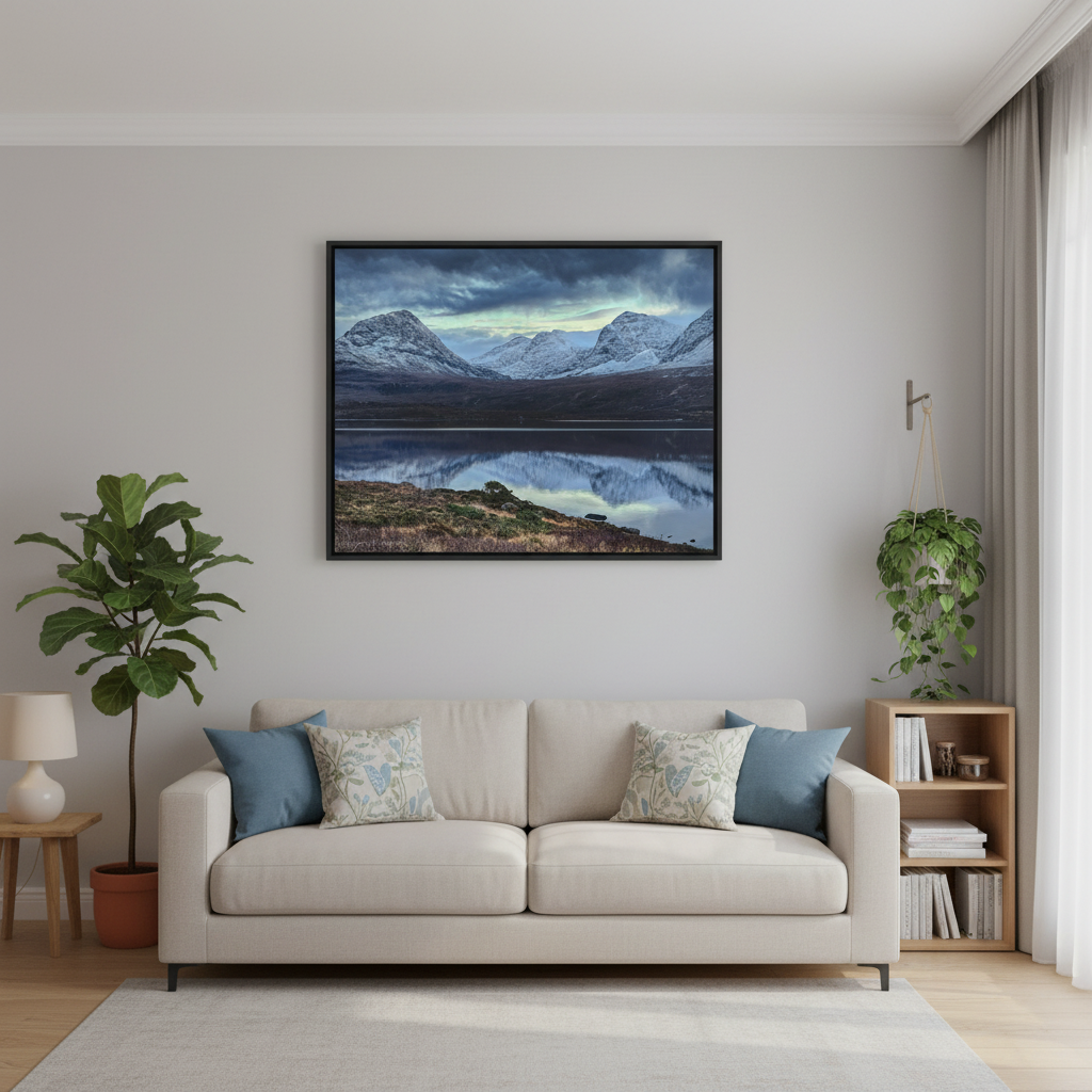 Coigach Canvas Print – Scottish Highlands Wall Art by Photographer Fergus King