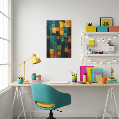 Colorful Abstract Canvas Art Print, Modern Home Decor
