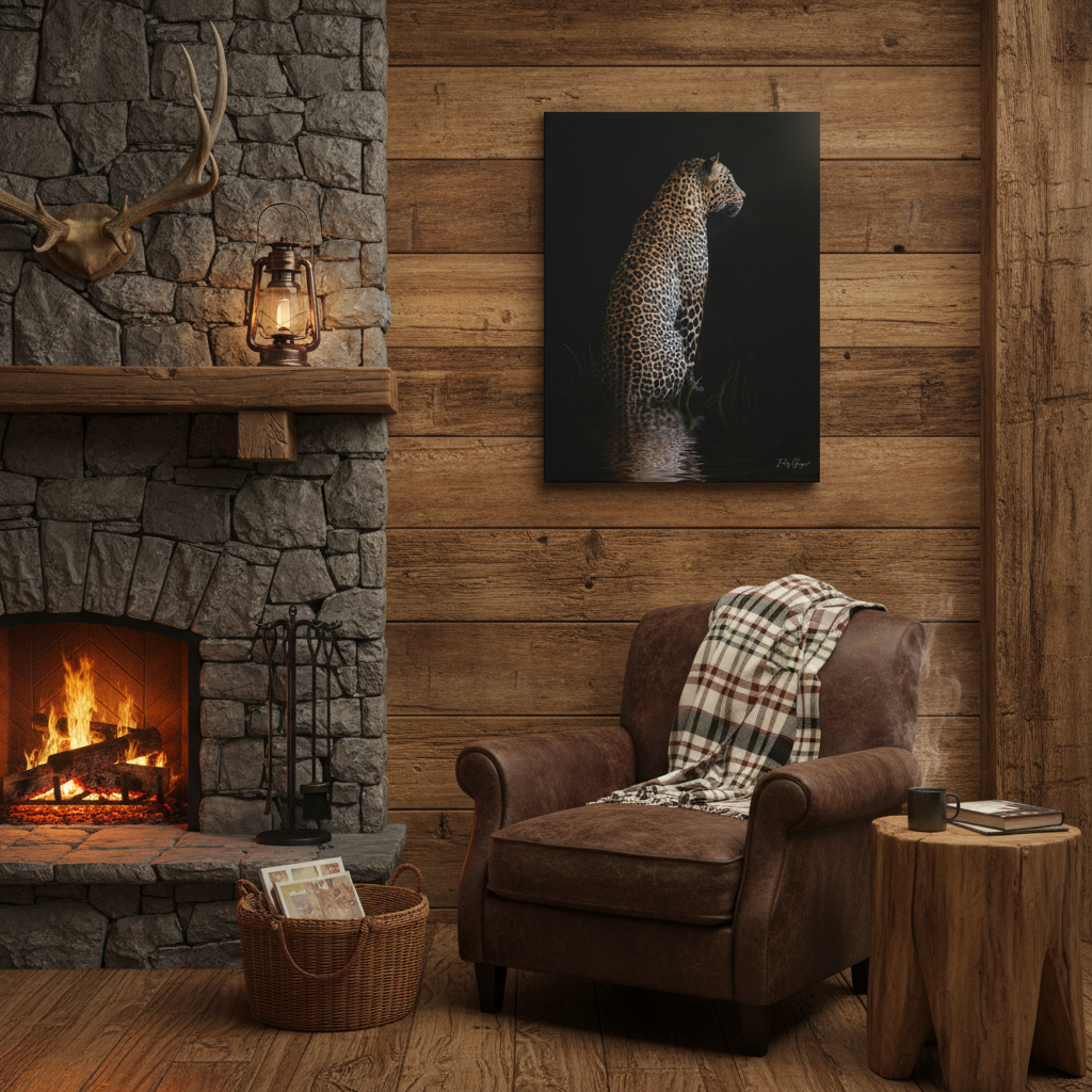 Leopard in Still Water – By Photographer Patsy Weingart