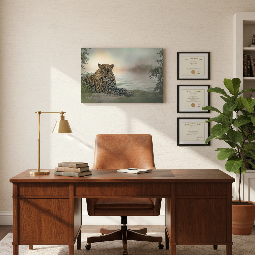 Leopard at the Water’s Edge – By Photographer Patsy Weingart