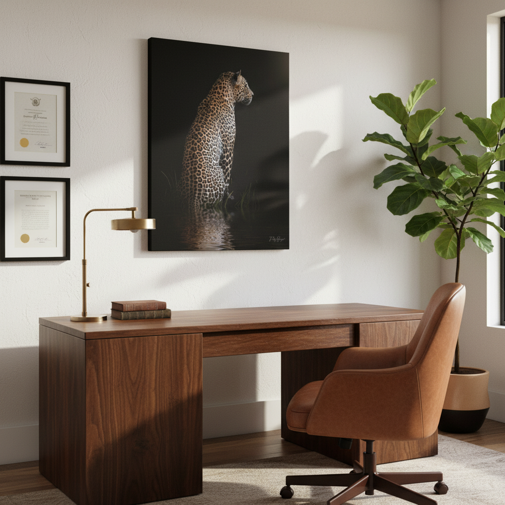 Leopard in Still Water – By Photographer Patsy Weingart