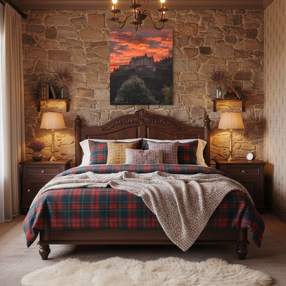 Edinburgh Castle Sunset canvas print – By photographer Fergus King