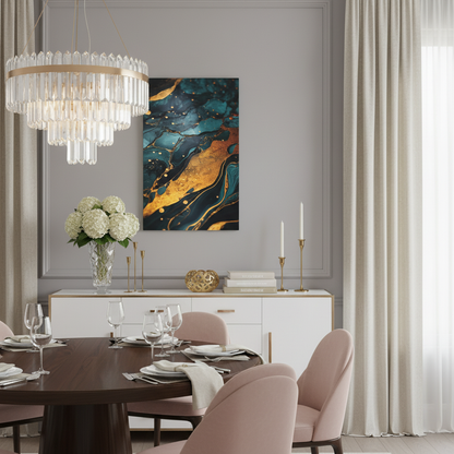Elegant Abstract Wall Art Canvas Print, Modern Home Decor