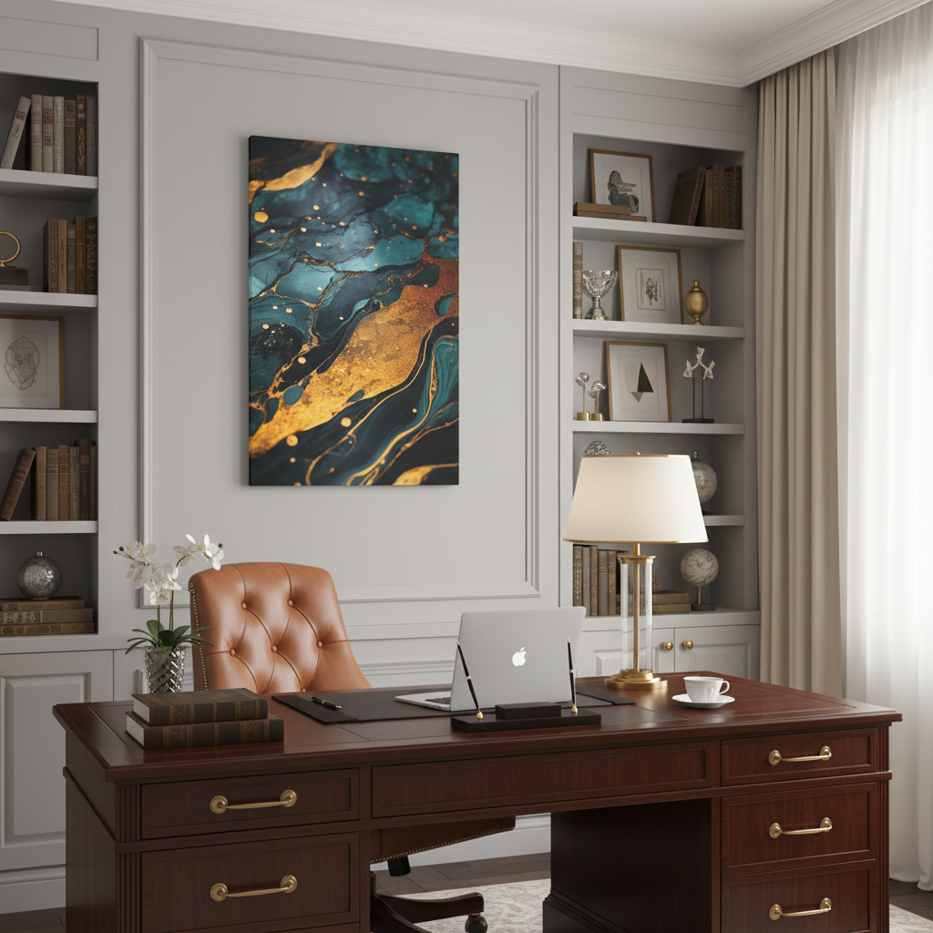 Elegant Abstract Wall Art Canvas Print, Modern Home Decor