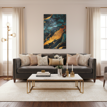 Elegant Abstract Wall Art Canvas Print, Modern Home Decor