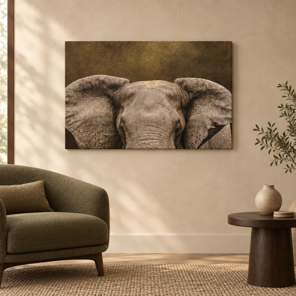 Elephant Portrait in Golden Light — By Photographer Patsy Weingart