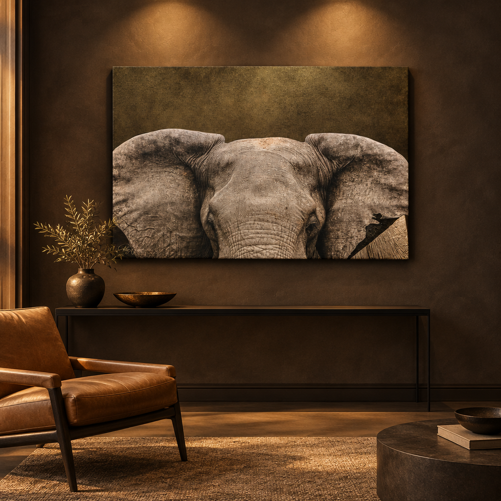 Elephant Portrait in Golden Light — By Photographer Patsy Weingart