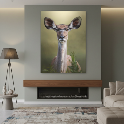 Ears of the Plains – Kudu Portrait by Photographer Patsy Weingart