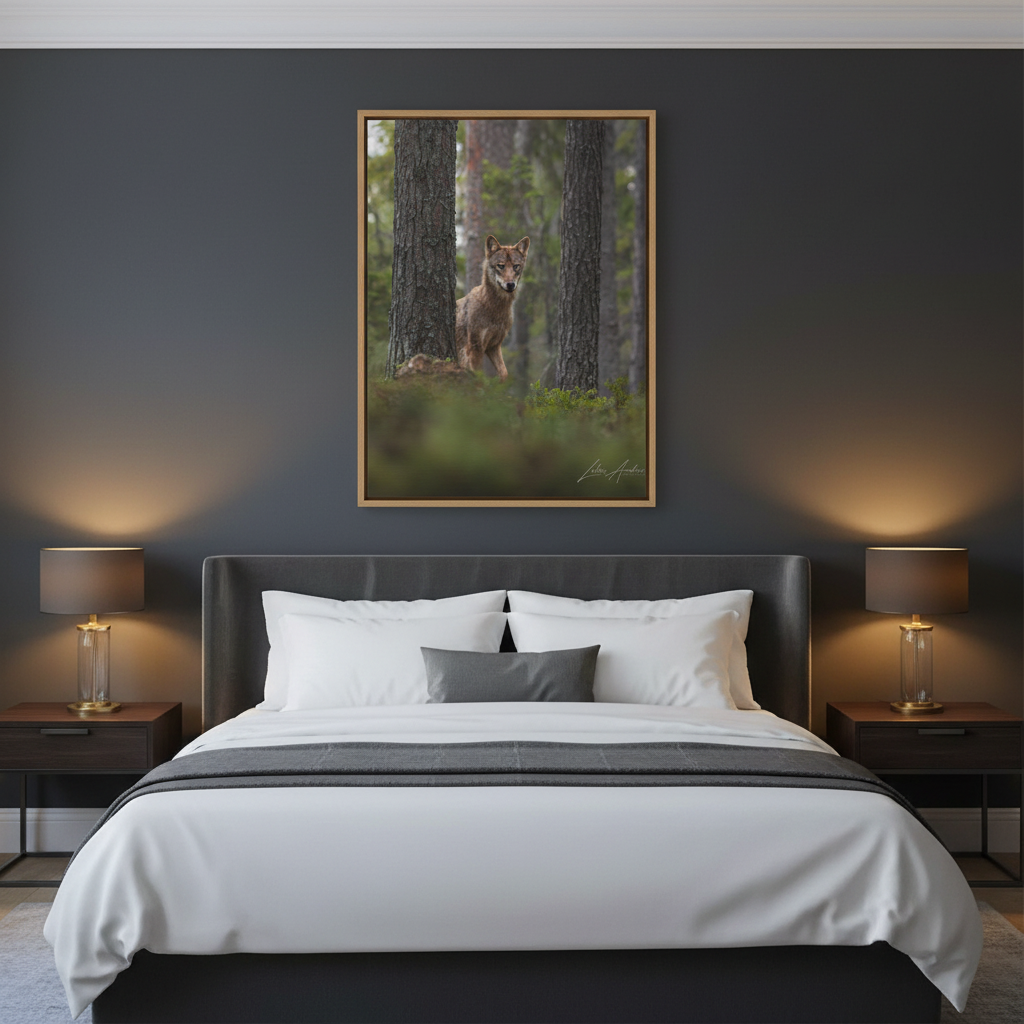 Wolf Among Forest Trees – By Photographer Lukas Andersen