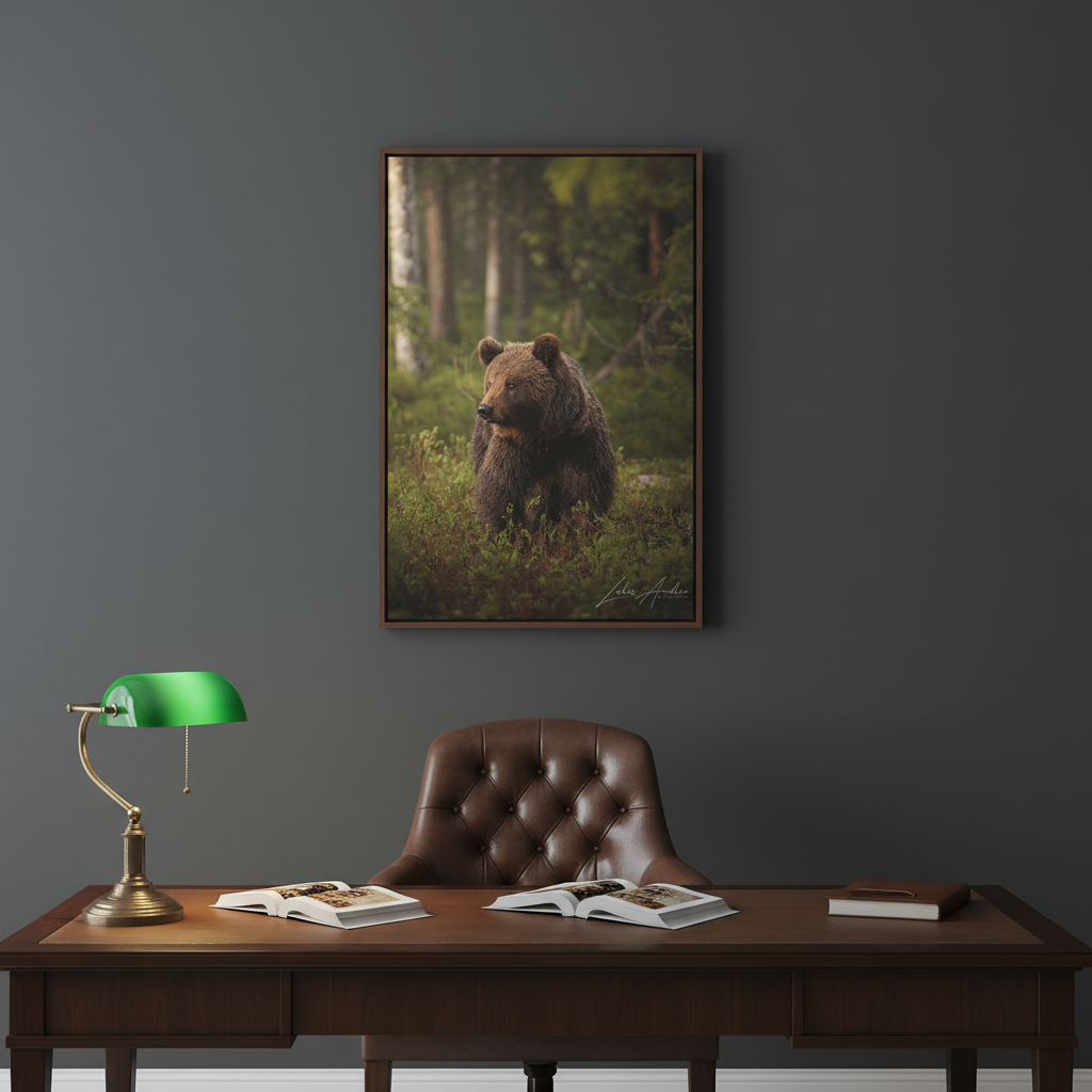 Brown Bear in Deep Forest Light – By Photographer Lukas Andersen