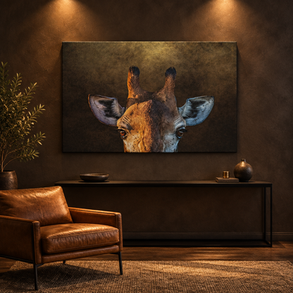 Giraffe Portrait in Golden Light — By Photographer Patsy Weingart