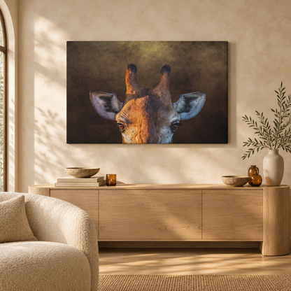 Giraffe Portrait in Golden Light — By Photographer Patsy Weingart