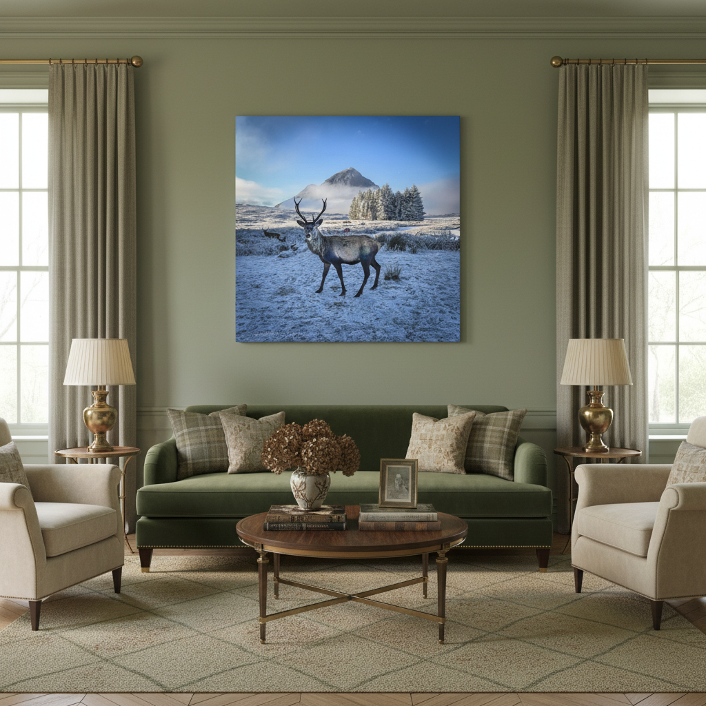 Glen Coe Stag Canvas Print – By Photographer Fergus King